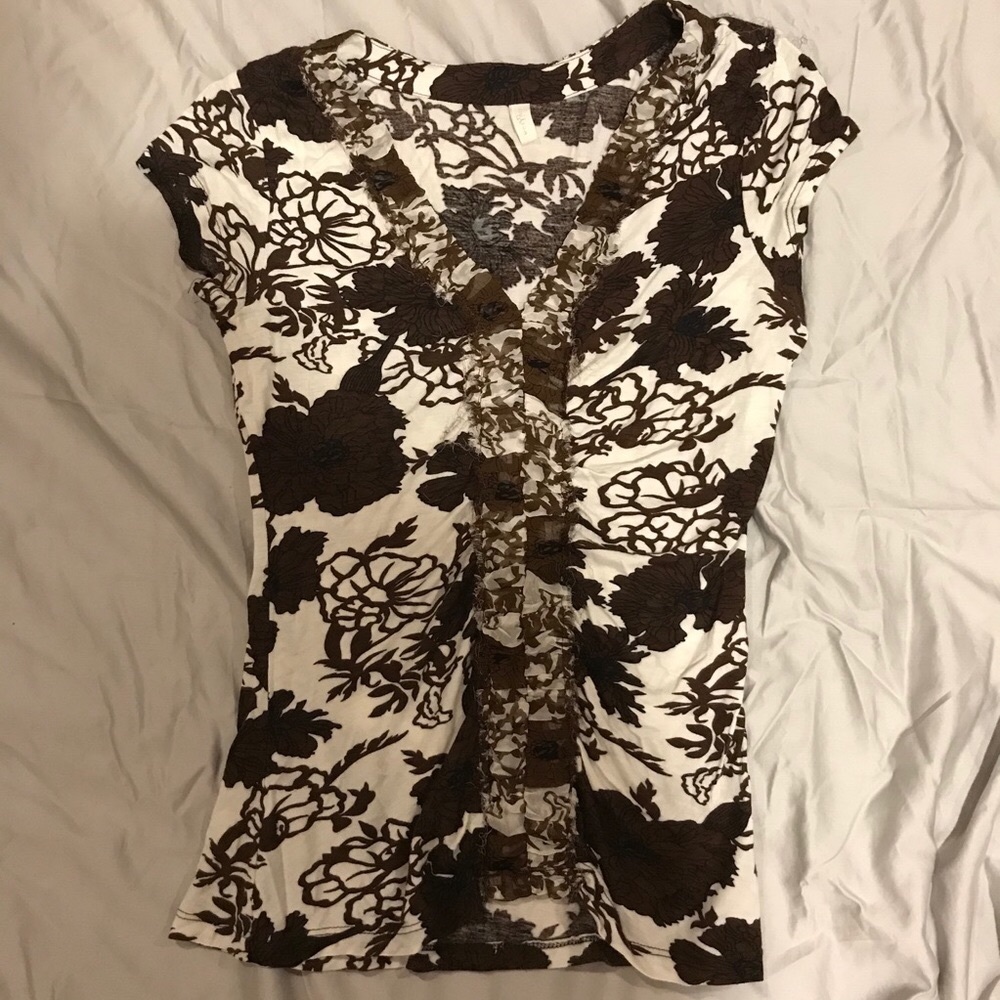 Small Brown Floral Top